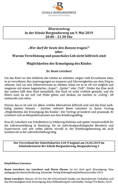 Letschert Vortrag Schule Burgunderweg Offene Ganztagsgrundschule Mit Vorschule